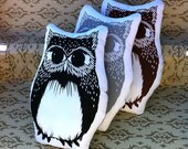 set of 2 . owl stuffies . organic
