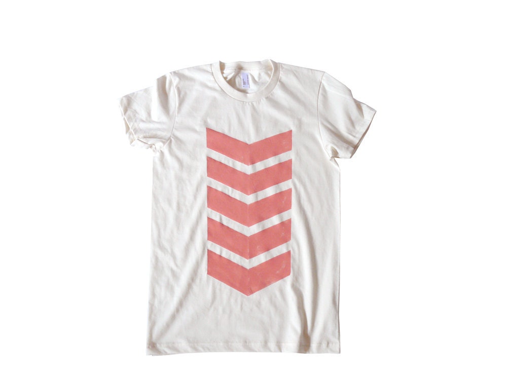 Coral Chevrons Organic Tee