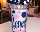 Acrylic Double walled Tumblers, with vinyl personalization