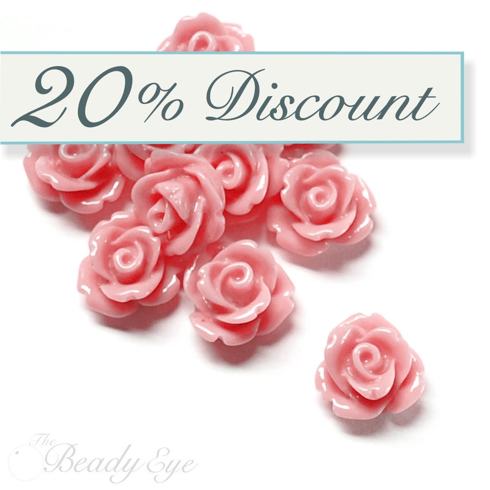 RSCRS-10AR - Resin Cabochon, Rose 10mm, Antique Rose - 50 Pieces (5pk)