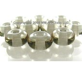 Handmade Glass Beads Lampwork sra Gray SPACER SHOP