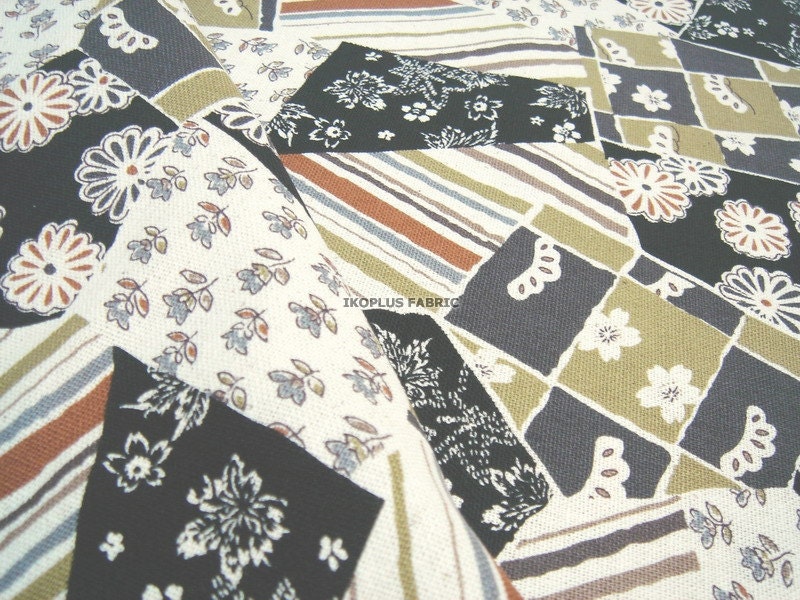 Sale --Flower Patchwork --Kimono Style -- Green Combo -- EK-QS38231A