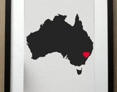 i heart sydney NSW 8 x 10 motivational inspirational digital print design art