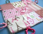 Baby Girl  Lovey with Custom Hand Embroidery by Dolce Dreams