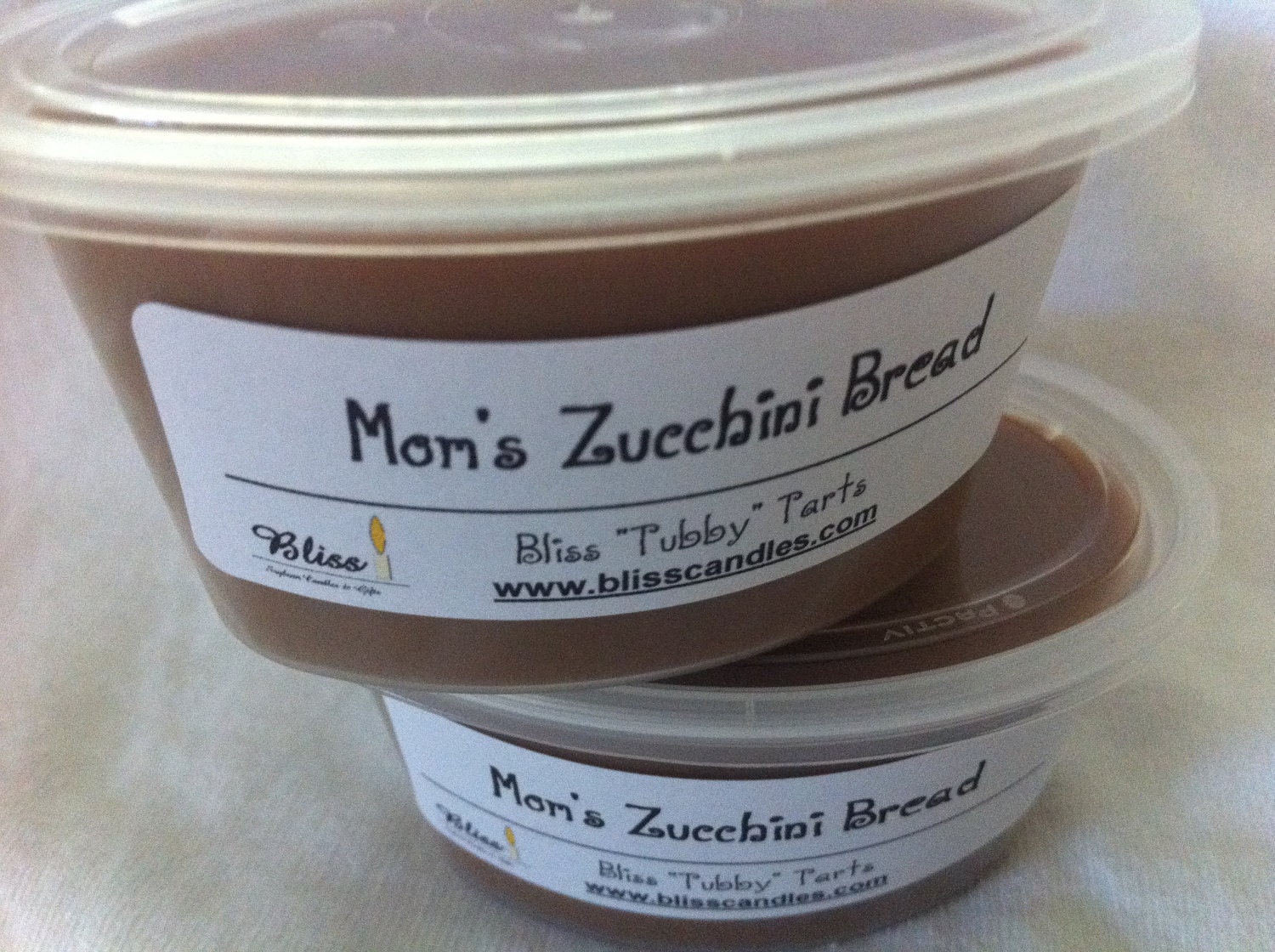 MOM'S ZUCCHINI BREAD - Two 2 oz Bliss Soy Tubby Tarts