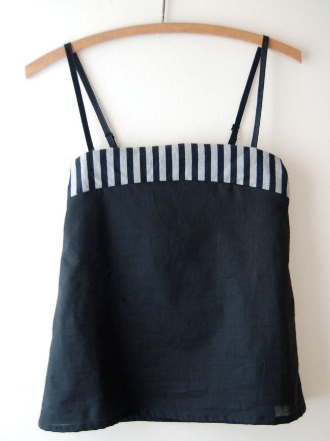 Black camisole with Stripes