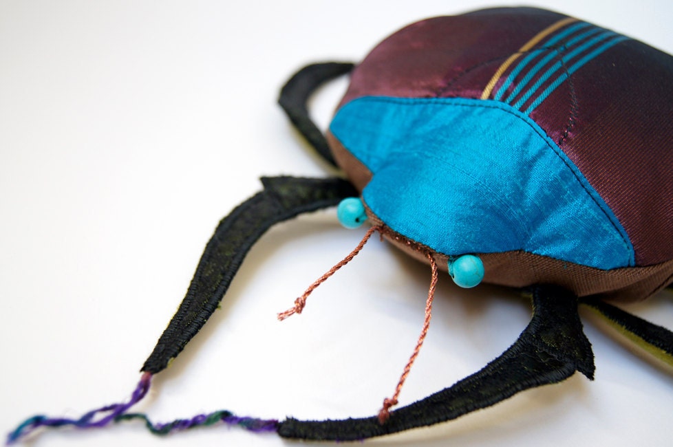 Fabric Beetle / Silk Cotton / Plum / Coleoptera