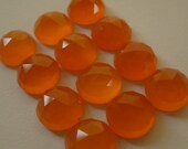Gemstone Cabochons Carnelian Rose Cut  Round 8mm FOR ONE