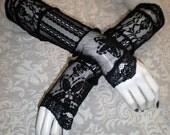 SATURNALIA Black Lace Arm Warmers Witchy Gothic