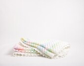 Vintage Crochet Pram Blankets Dolls Afghan Small Pair