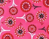 Robert Kaufman Heart Garden Fabric - Lollipop Flowers Bubblegum Pink