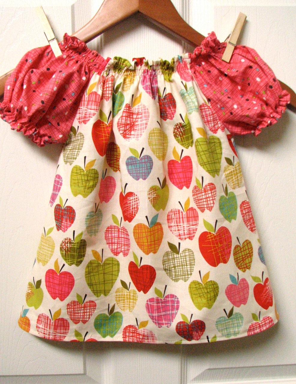 Schoolgirl Modern Peasant Top in Fall Apples
