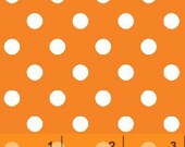 Windham Basic Brights Fabric - Dots Orange Pumpkin, 1 yard