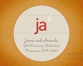 Address Label, Shop Sticker, Gift Tag - Initial IV