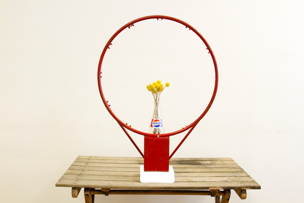 50s Basketball Hoop Made Industrial Home Decor