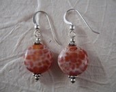 Spiderweb Carnelian and Sterling Earrings