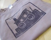 Tug Boat Shirt, Hand-Dyed, Hand-Printed - 4T Size