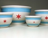 mixing bowl set chicago flag - Made to Order