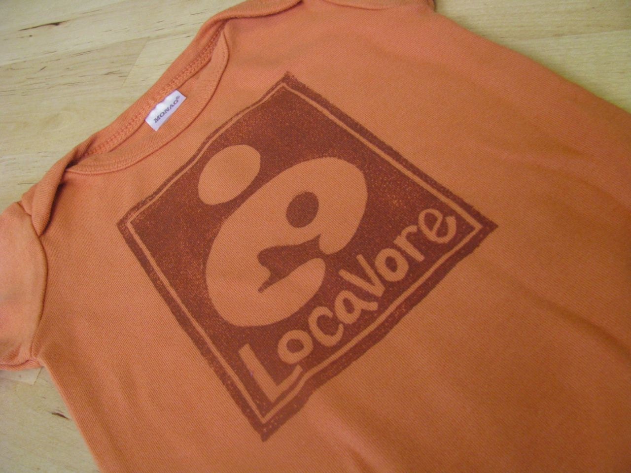 Breastfeeding Shirt, Hand-Dyed, Hand-Printed - 3 to 6 Month Size