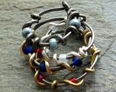 beaded vine single-- custom hoop earring or nose ring-- primitive series-- handmade by thebeadedlily on etsy