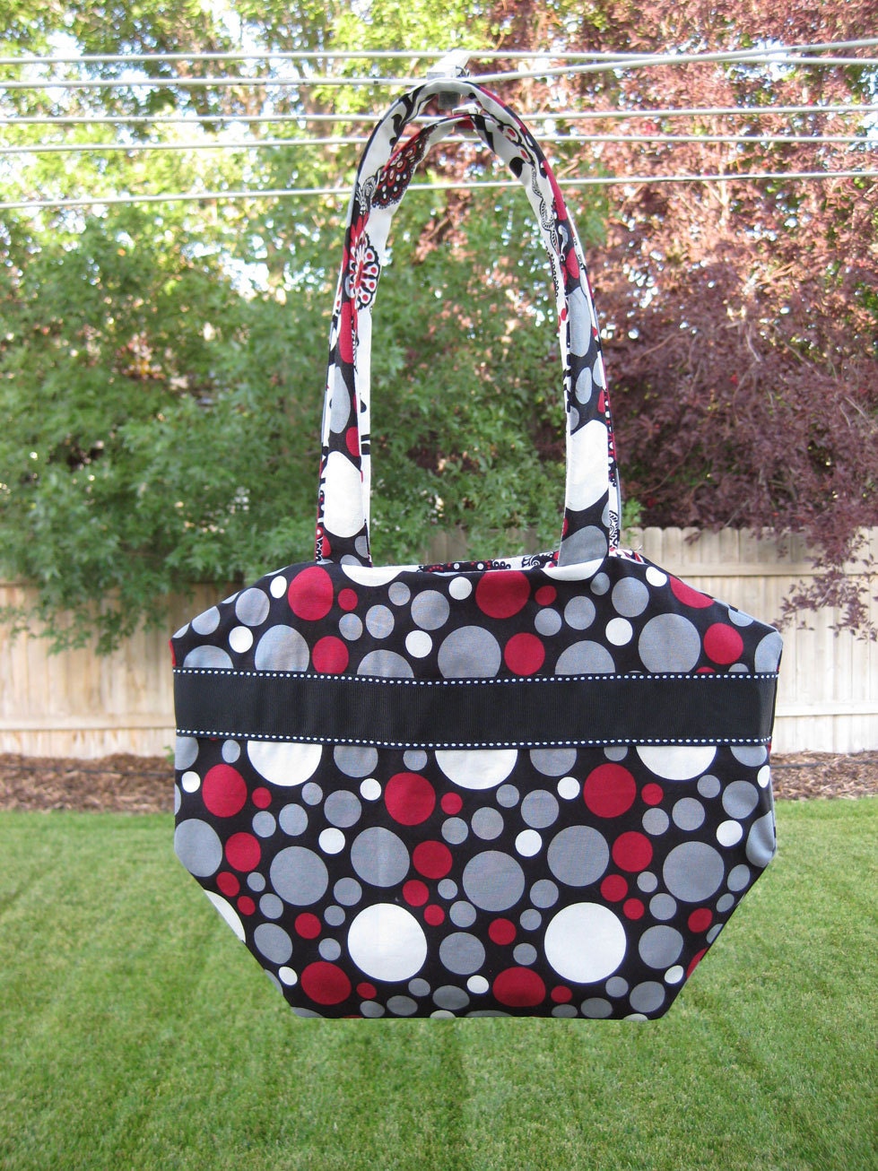 Black, Red, & White Polka Dot Purse Pops