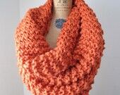 Super Snuggly chunky knit cowl Orange
