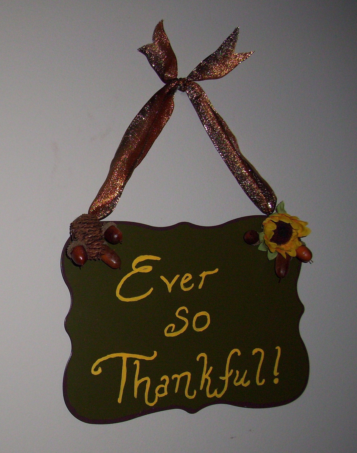 Ever So Thankful Metal Sign