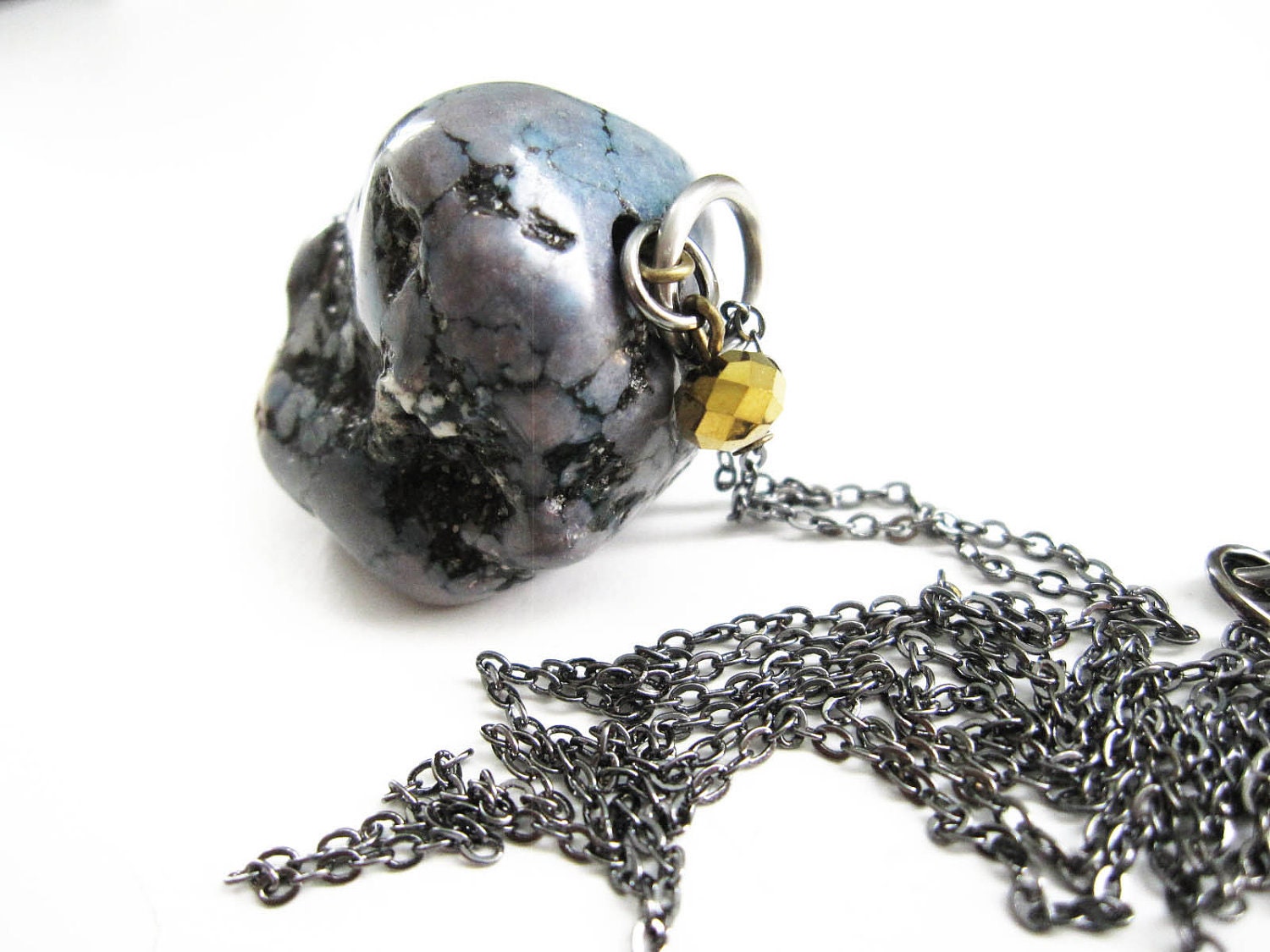 M O O N stone Necklace in Grape
