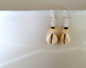 SALE - Cowrie Shell Earrings