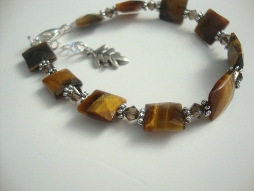 Dainty Faceted Tiger Eye Gemstone Bracelet FREE Shipping
