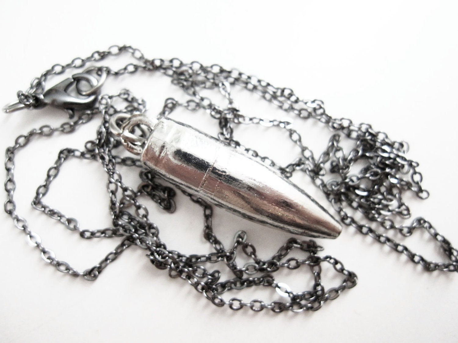 S I N G L E S Collection - Silver Bullet Necklace