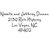 Custom Self Inking Stamp - Natalie and Jeffrey - Return address stamp perfect for wedding invitations