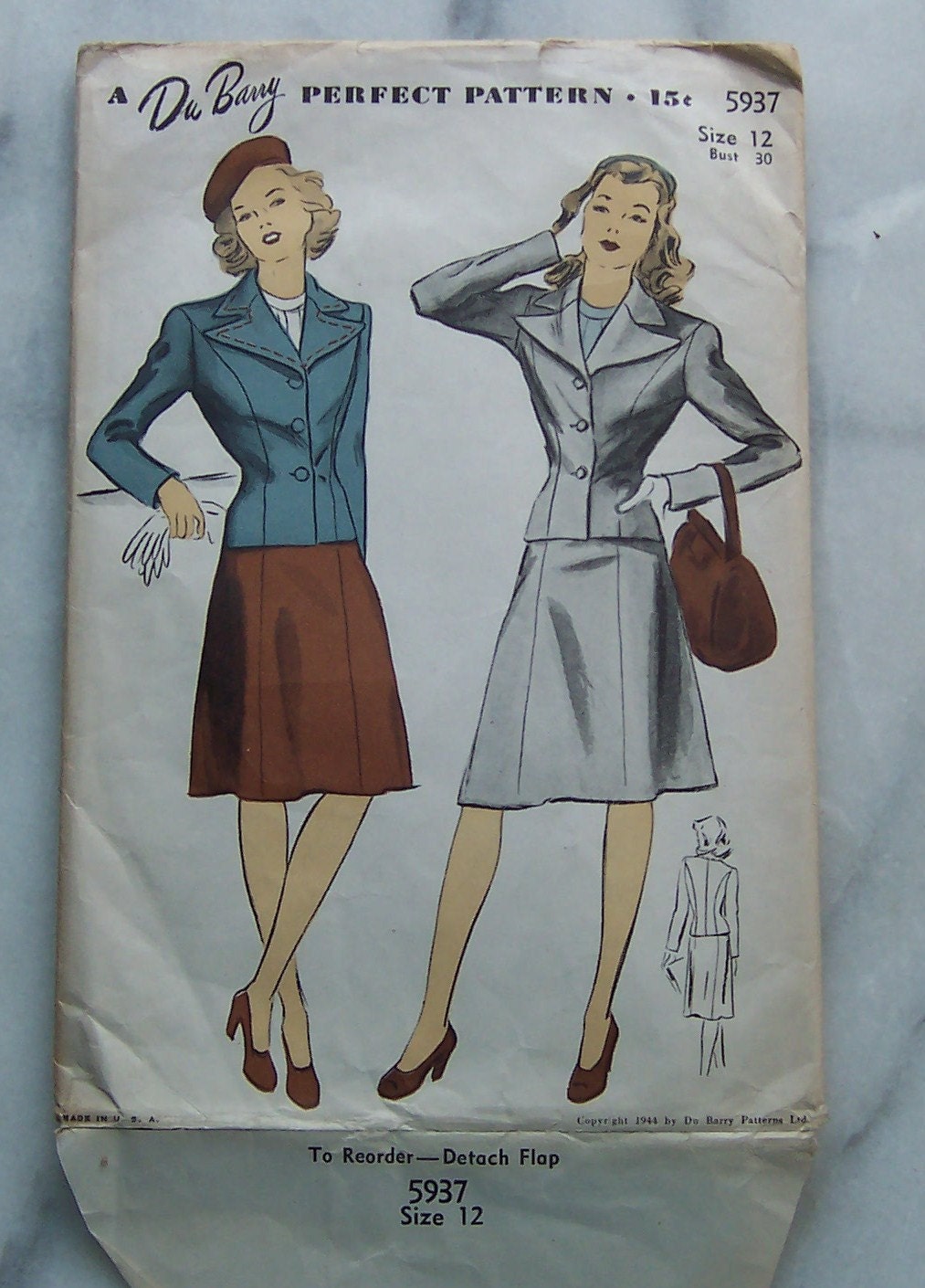 DuBarry Perfect Pattern 1944 Misses Suit