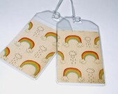 Luggage Tags - Set of Two  - Rain Clouds Before Rainbows