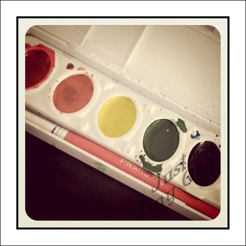Watercolor Paints 5x5 Metallic Photograph - iPhone Photography