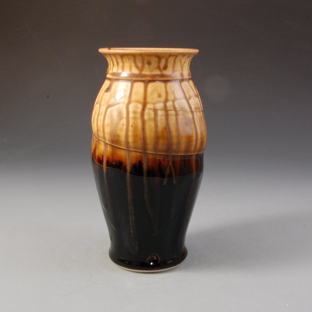 Vase, Ebony Brown and Golden Brown