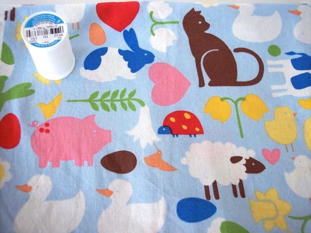 Cotton Fabric - 1/2 yard - Animal Print