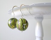 Butterflies Chiyogami Earrings Long Silver Hooks