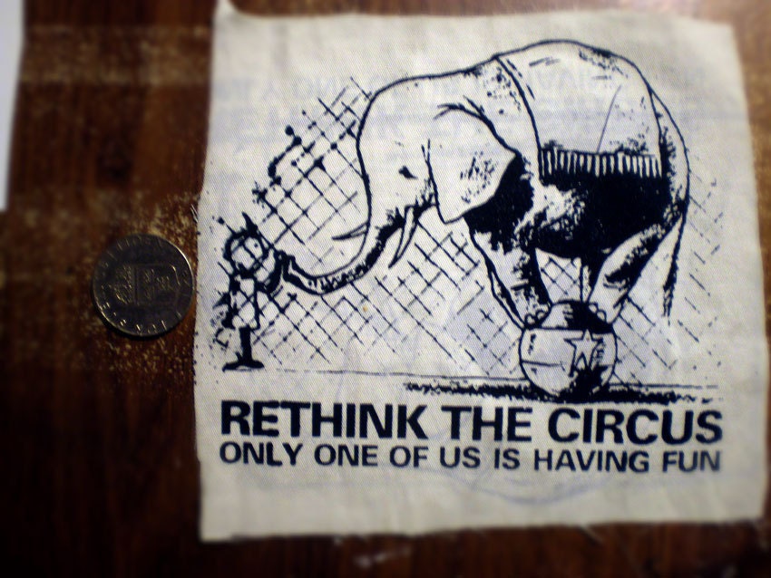 Rethink the Circus screenprinted patch