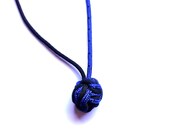 Blue Necklace, Black & Blue Paracord Monkey Fist Knot