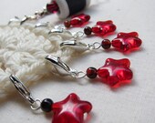 7 Piece Clip-on Stitch Marker Set - Red Supergiants