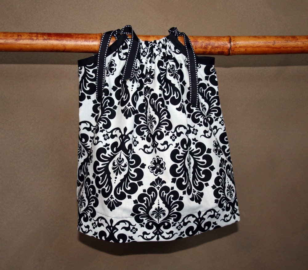 Black and White Damask Pillow Case Dress