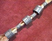 Aluminum Bird Leg Bands -Unusual Steampunk Embellishment - Group Of 6.