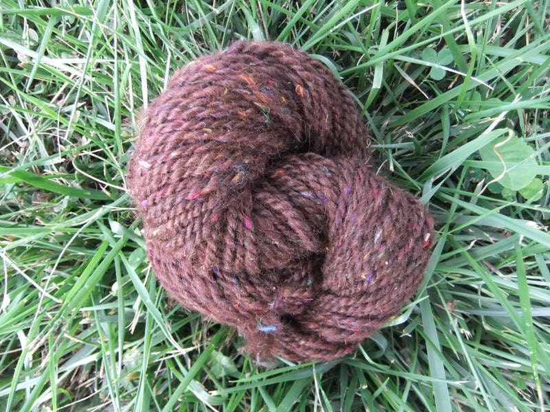 Luscious Chocolate Handspun Alpaca/Wool Yarn