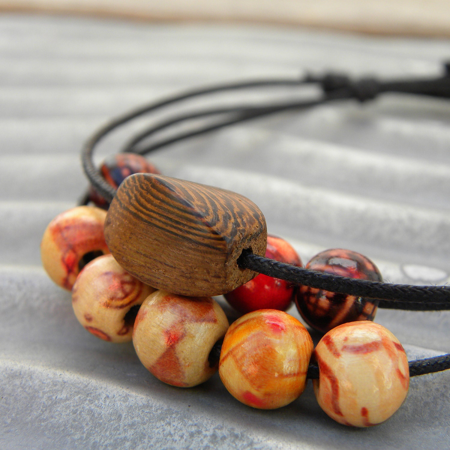 Adjustable Bracelets Wood Beads