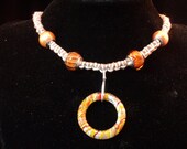Dual Tone Dichroic Glass Macrame Choker