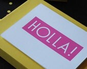 HOLLA - A letterpressed card
