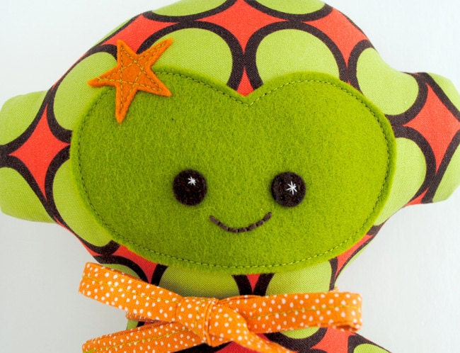 Green and Orange Super Hero Monkey Cloth Doll