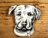 Dog Brooch Dog Pin Shrinky Dink Pin Shrink Plastic Brooch