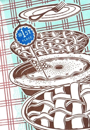First Place Pie - Letterpress Card